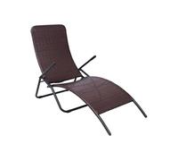 vidaXL Bain de soleil pliable Poly Rattan Brown