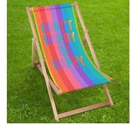 Chaise Longue mobilier de jardin Bois Dur Jaune d'acacia les chaises pliantes solide et textilène traditionnel - Dont`t Worry