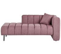 Chaise Longue Moderne Côté Droit Tissu Rembourré Pieds Noirs Coussin Supplémenta