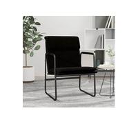 Chaise longue Noir 55x64x80 cm Tissu