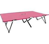 Chaise longue pliable 2 places rose acier
