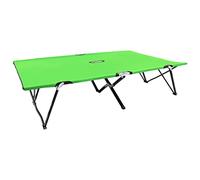 vidaXL Chaise longue double pliable Vert Acier