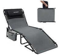 Chaise longue pliable 5 positions avec sac isotherme