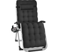 Chaise longue pliable CLOUD réglable en continu - noir, par pièce