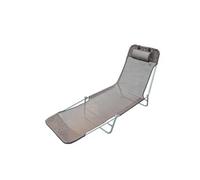 HOMCOM Chaise Longue Pliante Bain de Soleil inclinable transat textilène lit Jardin Plage 182L x 56l x 24,5H cm Chocolat