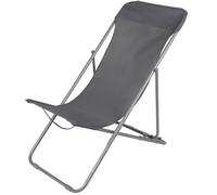 Chaise longue pliante chilienne métal gris anthracite 85x56x90cm