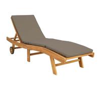 Chaise longue Polyester Marron Taupe Réglable Imperméable Empilable | Dossier réglable, support lombaire, imperméable, résistant aux UV, empilable, peu encombrant, pour terrasse, jardin, piscine