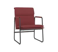 vidaXL Chaise longue Rouge bordeaux 55x64x80 cm Similicuir Rouge G
