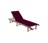 vidaXL Bain de soleil de jardin avec support en bambou
