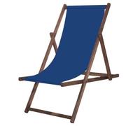 Chaise Longue - Springos - Transat De Jardin - Bois De Hêtre - Pliable - 3 Positions Réglables Multicolore