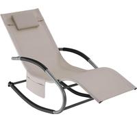 Chaise longue TAYA ergonomique avec fonction de balancement - beige, par pièce