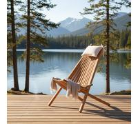 Chaise longue teck massif santiago