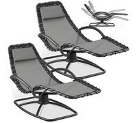 Chaise longue ergonomique TOULON - gris, Lot de 2