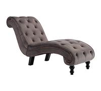 Chaise longue Velours Gris