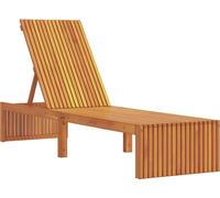 Chaise longue vidaXL, couleur huile naturelle, 200 x 55 x 94 cm, bois massif d'acacia