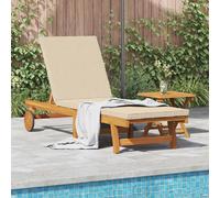 Chaise longue VidaXL - Ensemble de 2 - Beige