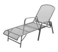vidaXL Bain de soleil chaise longue en acier anthracite