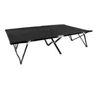 Chaise longue vidaxl L. 193 cm noir H. 40 cm en acier non empilable pliable noir G