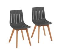 Chaise - Lot de 2 - 150 kg max. - Surface d'assise de 50 x 47 cm - Coloris gris | Fromm & Starck