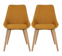 Chaise Lot de 2 C. Bari ocre tissu