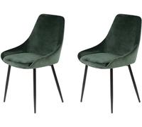 Chaise Lot de 2 C. Bari vert sapin velours