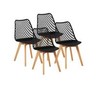 Chaise - Lot de 4 - 150 kg max. - Surface d'assise de 470 x 390 x 430 mm - Coloris noir | Fromm & Starck