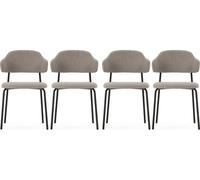 Chaise Lot de 4 C. Adriel taupe