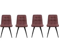 Chaise Lot de 4 C. Alize pourpre tissu