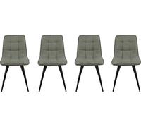 Chaise Lot de 4 C. Alize vert clair tissu