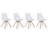 Chaise Lot de 4 C. New Trend blanche
