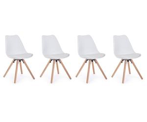 Chaise Lot de 4 C. New Trend blanche