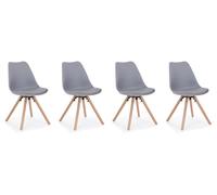 Chaise Lot de 4 C. New Trend grise