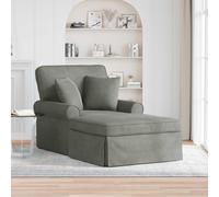 vidaXL Chaise lounge avec jupe Rouge orange 91 x 157 x 91 cm
