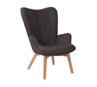 Chaise Lounge Durham en Tissu - Siège Gris foncé