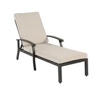 Chaise-lounge-patio avec dossier réglable, 204x58x100/30 cm, Beige Aosom FR