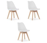 Chaise MARK blanche x 3