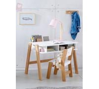 Chaise maternelle, assise 30 cm LIGNE ARCHITEKT blanc/bois TU