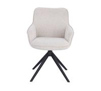 Chaise Matilda grise pivotante