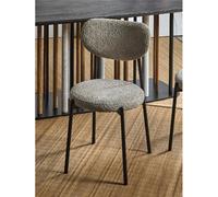 Chaise Maui en tissu éponge doux taupe 45 x 45 x 85 cm