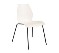 Chaise Maui structure en acier tubulaire noir WxHxD 55x77x52cm