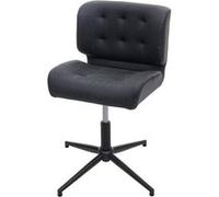 Chaise de salle à manger HWC-H42, pivotante, réglable en hauteur similicuir vintage gris foncé, pied noir