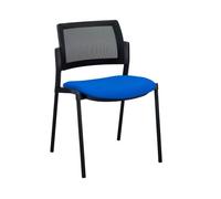Chaise Noemie - dossier maille - Bleu