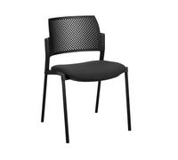 Chaise Noemie dossier polypropylène - Noir