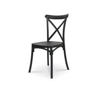 Chaise noire style BISTROT en résine polypropylène