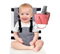 Chaise Nomade Bebe Sécurisée et Ultra Compacte, Siege Bébé Assis Pliable et léger, Rehausseur Chaise Haute, Harnais Ajustable Portable lavable pour sortie Voyage Restaurant enfant de 6 à 36 mois