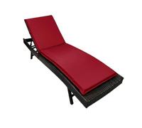 (Chaise non incluse) Coussins de chaise longue d'extérieur en mousse haute résilience (épaisseur 6 cm / 2,36 po) - Grands coussins de remplacement pour mobilier de terrasse, piscine et jardin