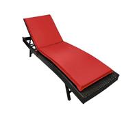 (Chaise non incluse) Coussins de chaise longue d'extérieur en mousse haute résilience (épaisseur 6 cm / 2,36 po) - Grands coussins de remplacement pour mobilier de terrasse, piscine et jardin