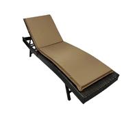 (Chaise non incluse) Coussins de chaise longue d'extérieur en mousse haute résilience (épaisseur 6 cm / 2,36 po) - Grands coussins de remplacement pour mobilier de terrasse, piscine et jardin