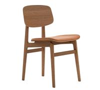 Chaise NY11 cuir structure chêne légèrement fumé frame light smoked oak