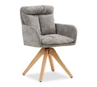 Chaise oeuf moderne lin gris coussin